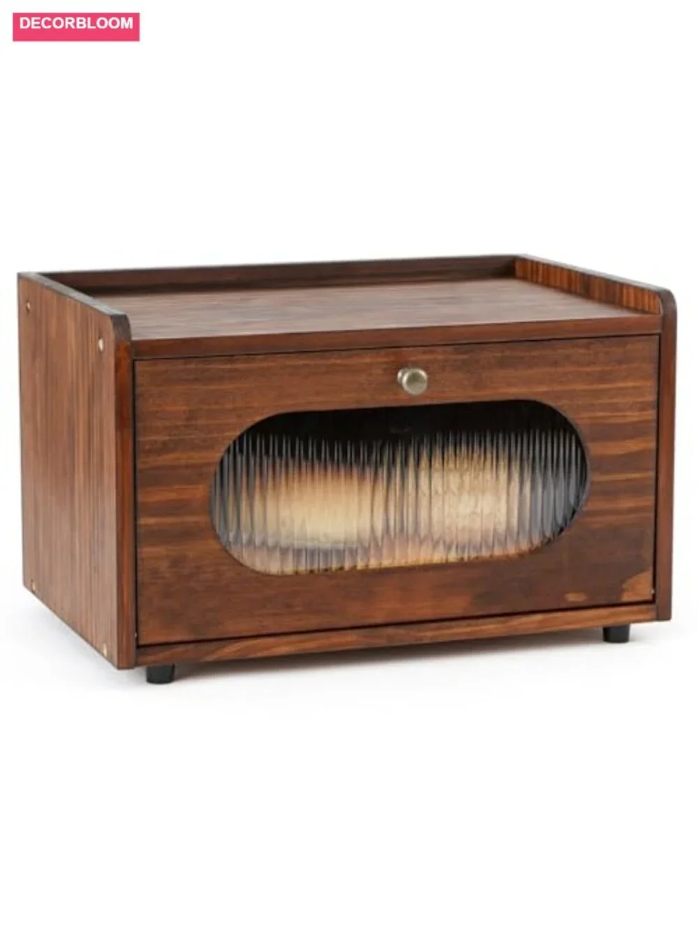 Wooden Bread Box with Acrylic Door for Kitchen Countertop Storage